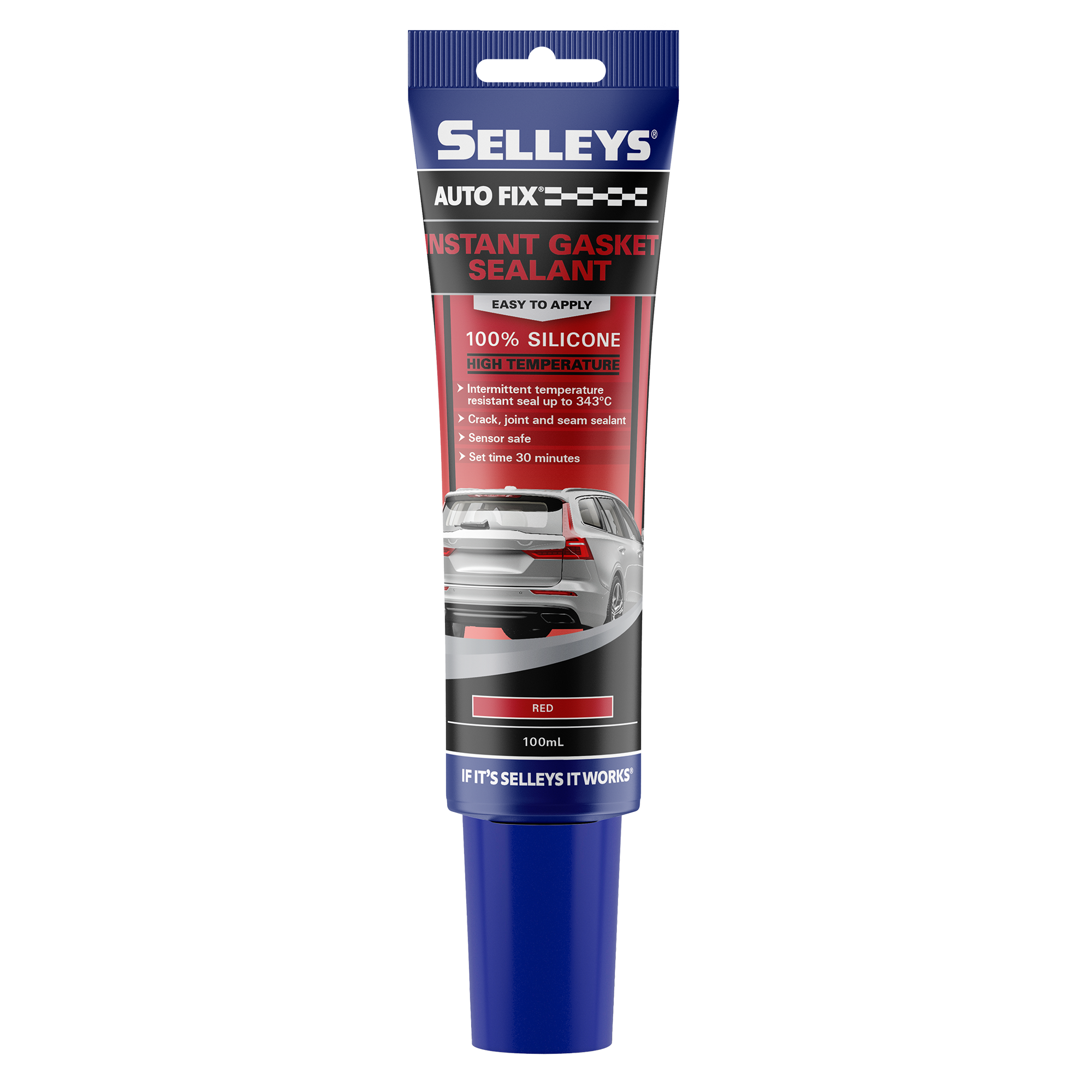 Selleys Auto Fix Instant Gasket High Temperature Red 