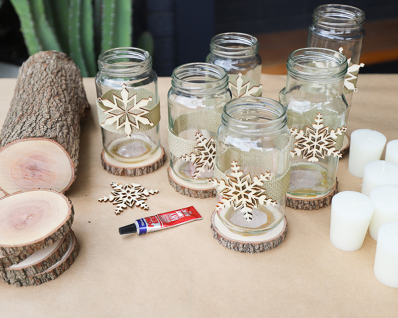 DIY Christmas Candle Holders