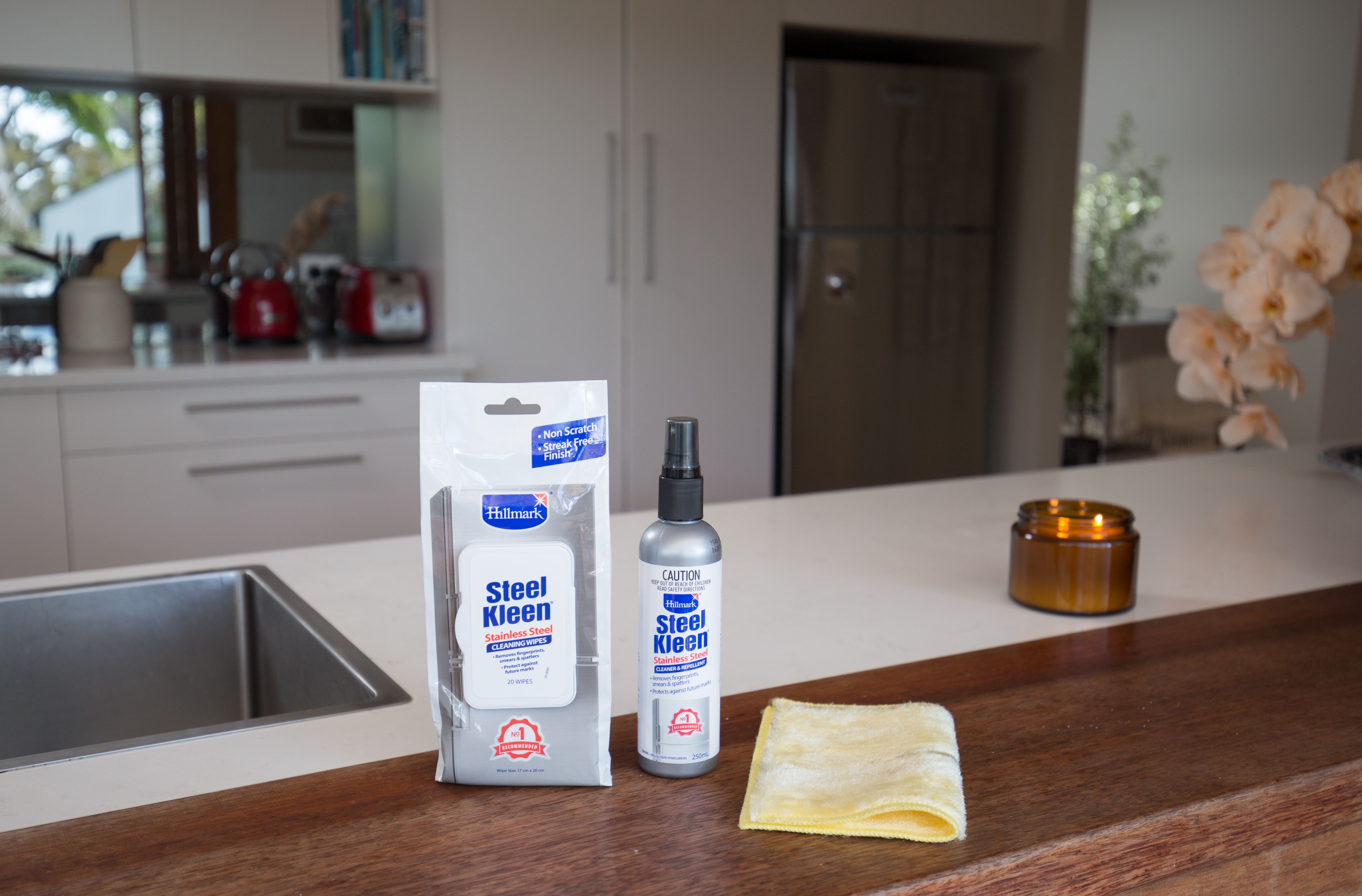 Made in Australia Hillmark Steel Kleen Stainless Steel Cleaning Wipes 20pc 