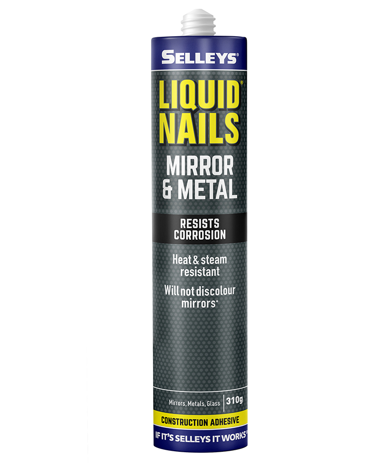 Liquid Nails Mirror & Metal