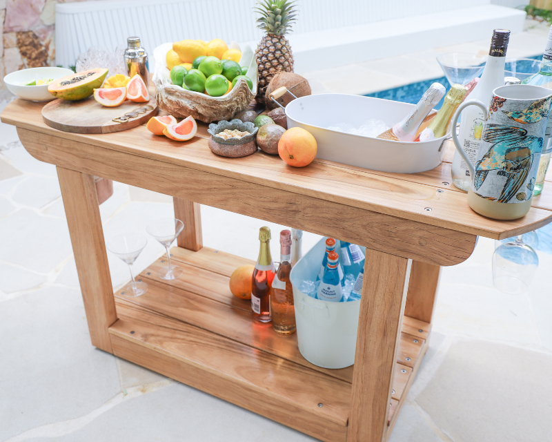 DIY Outdoor Bar, Drinks Trolley