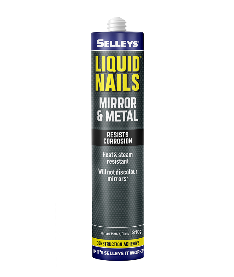 Liquid Nails Mirror & Metal