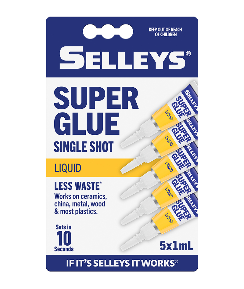 Super Glue Single Shot 5×1 mL Pack